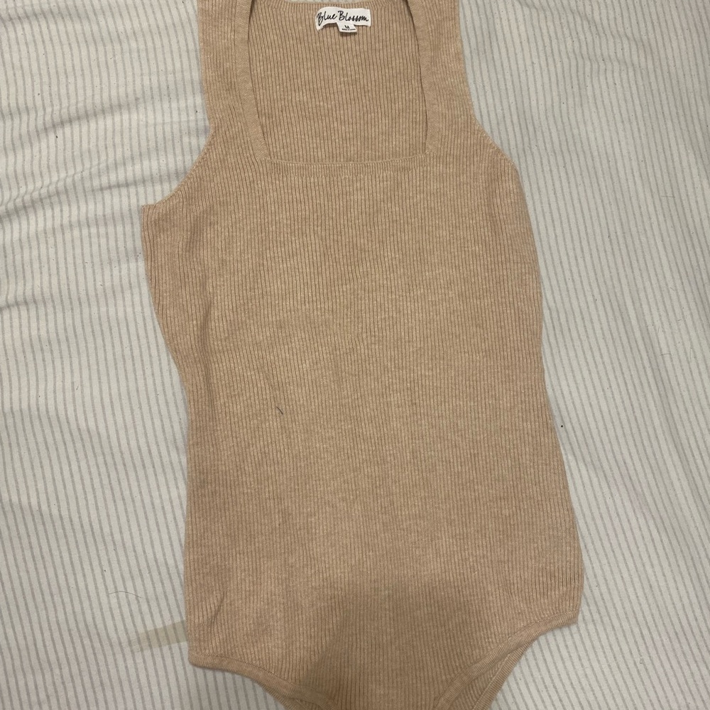 Tan bodysuit top